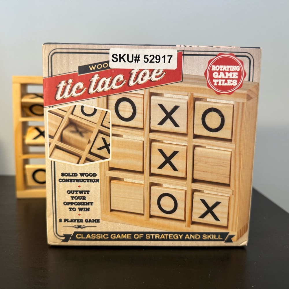 Wooden Tic Tac Toe Game (new in box) rustic decorative decor - Picture 6 of 8